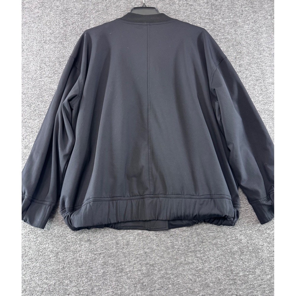Lou & Grey Black Scuba Bomber Jacket Full Zip Pockets Mens Medium - Picture 8 of 8